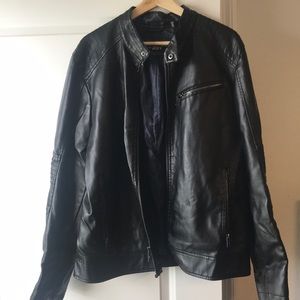 Black Rivet Men’s Leather Jacket